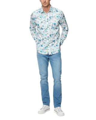 Sumter Button Front Printed Shirt