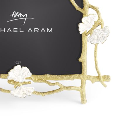 Butterfly Ginkgo Gold Frame, 5&amp;quot; x 7&amp;quot;