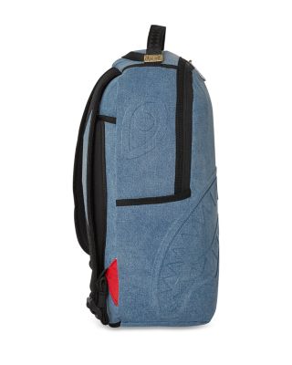 Sprayground Shark Smash Denim DLXS Embossed Backpack