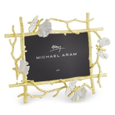Butterfly Ginkgo Gold Frame, 4&amp;quot; x 6&amp;quot;
