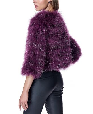 Feather Bolero with Metallic Thread Inserts