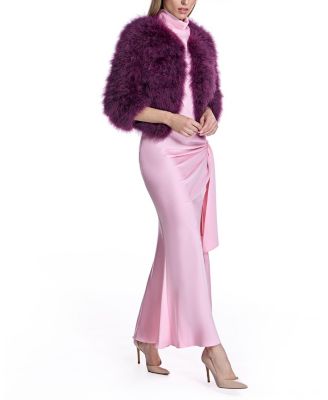 Collarless Feather Bolero