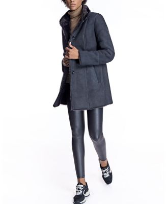 Shearling Jacket with Stand Collar