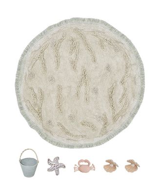 Lorena Canals - Lorena Canals Sea Wonders Washable play Island Round Area Rug, 4' x 4'