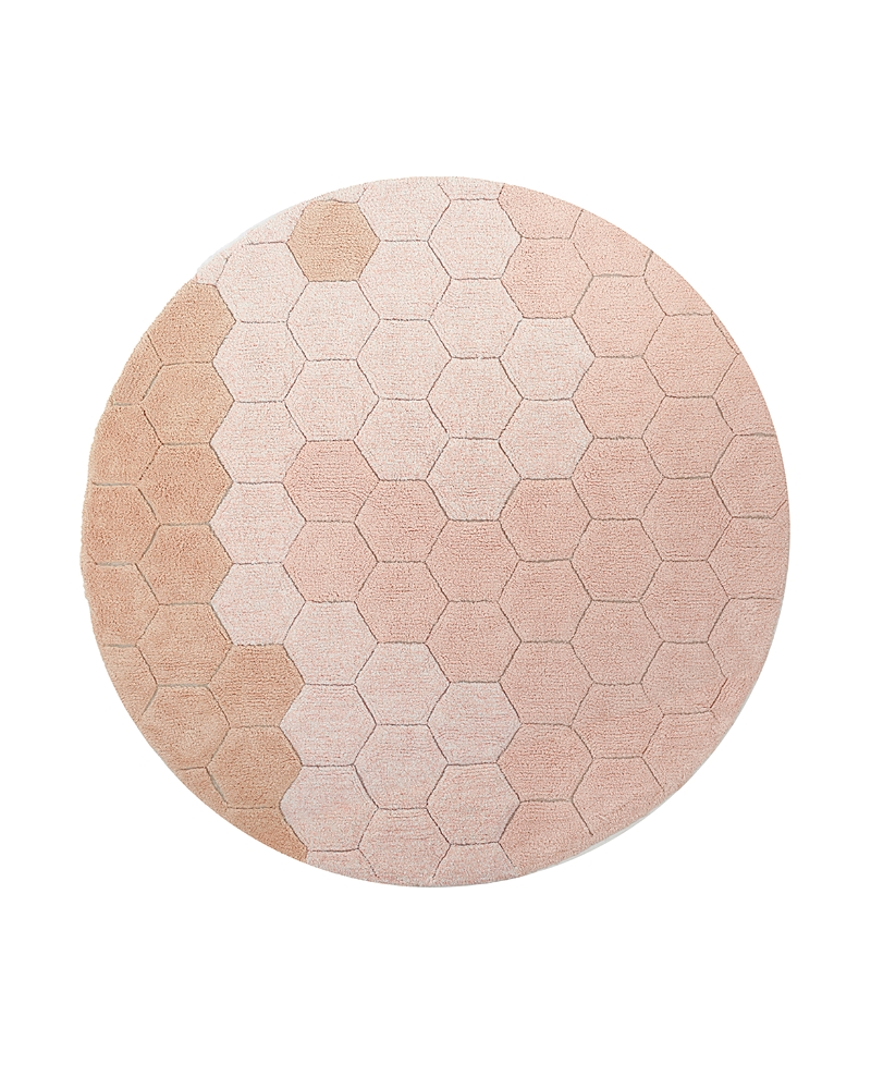 Lorena Canals Planet B Washable Round Honeycomb Round Area Rug, 4'7 X 4'7 In Rose