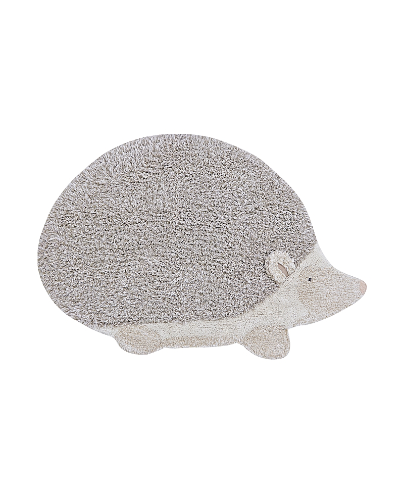 Lorena Canals Animal Rugs Washable Animal Hedgehog Novelty Area Rug, 3' X 4'3 In Gray/ Line