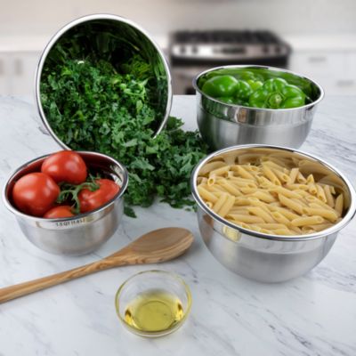 Stainless Steel Mixing Bowls, Set of 4