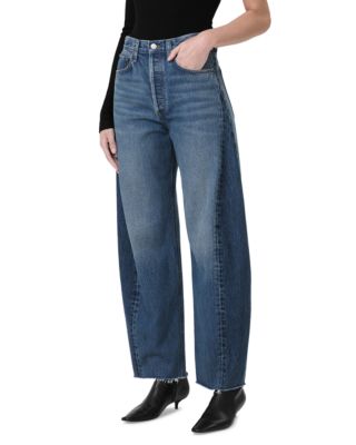 Luna High Rise Curved Taper Jeans in Split