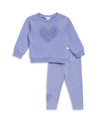 Splendid - Girls' Ruffle Hearts Sweatshirt & Sweatpants Set - Baby