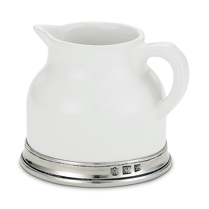 Match Convivio Creamer In Pewter/white
