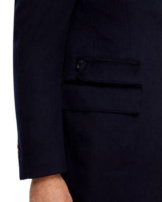 Wool Topcoat with Zip Out Microsuede Bib 