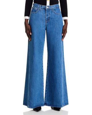 Beau High Rise Wide Leg T Seam Jeans in Glendora