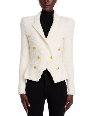 L'AGENCE Bethany Knit Double Breasted Blazer | Bloomingdale's