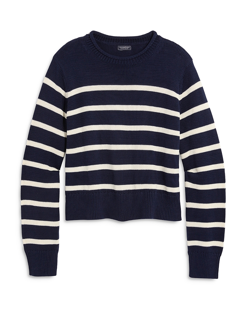 Vineyard Vines Crewneck Sweater In Navy Stripe