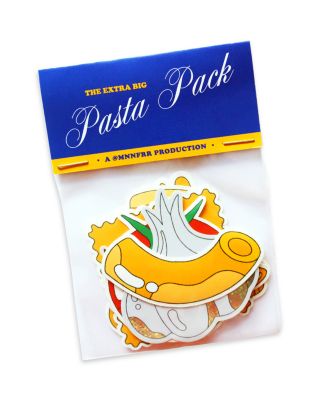 Extra Big Pasta Sticker Vinyl Pack, Set of 9