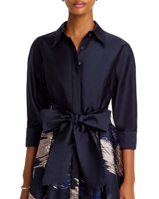 Taffeta Shirt Floral Gown