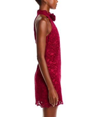 Tallie Lace Rosette Halter Dress