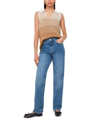 Collared Ombr&amp;eacute; Top