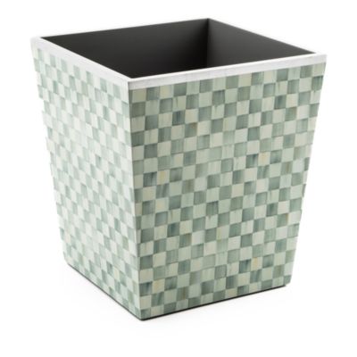 Sterling Check Lacquer Waste Bin