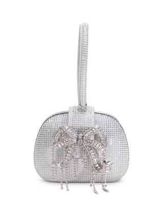 Self-Portrait - Small Rhinestone Bow Clutch Bag