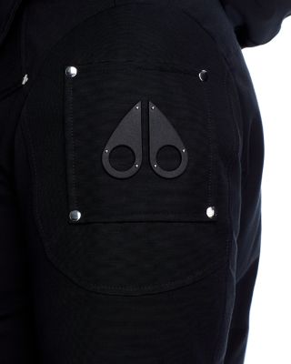 Shearling Trim Down Bomber Jacket