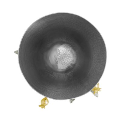 Pomegranate Silver and Gold Vase