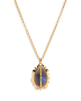 Capucine De Wulf - Bliss Blue Labradorite Pendant Necklace, 21"