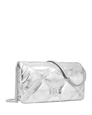 Kira Diamond Quilt Leather Chain Wallet