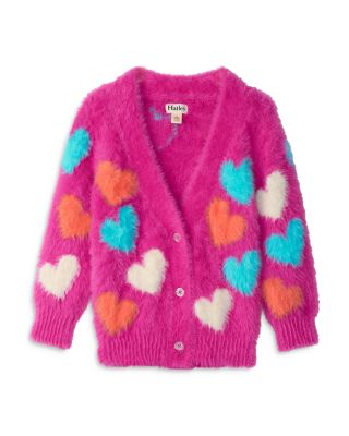 Hatley - Girls' Jumbo Hearts Boucle Cardigan - Little Kid, Big Kid