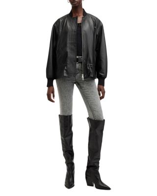 Sofi Leather Bomber Jacket