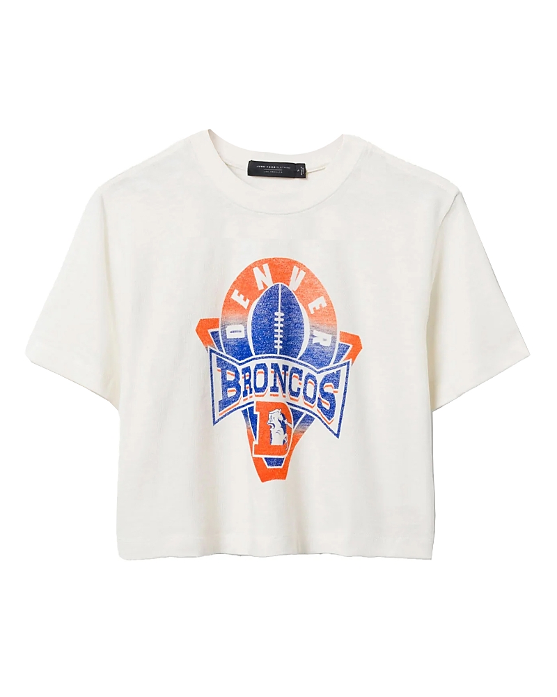 Junk Food Clothing Women's Nfl Denver Broncos Mock Neck Crop Tee