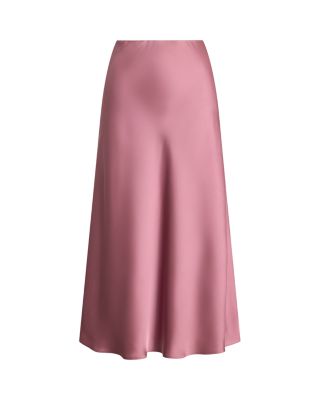 Petite Satin Midi Skirt