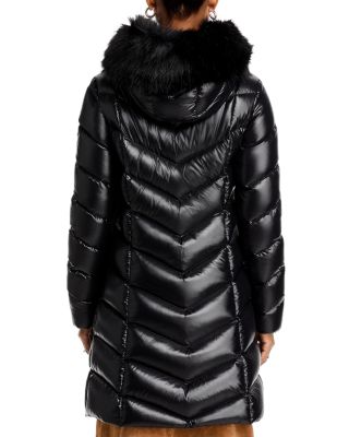Fulmarus Faux Fur Trim Down Puffer Coat