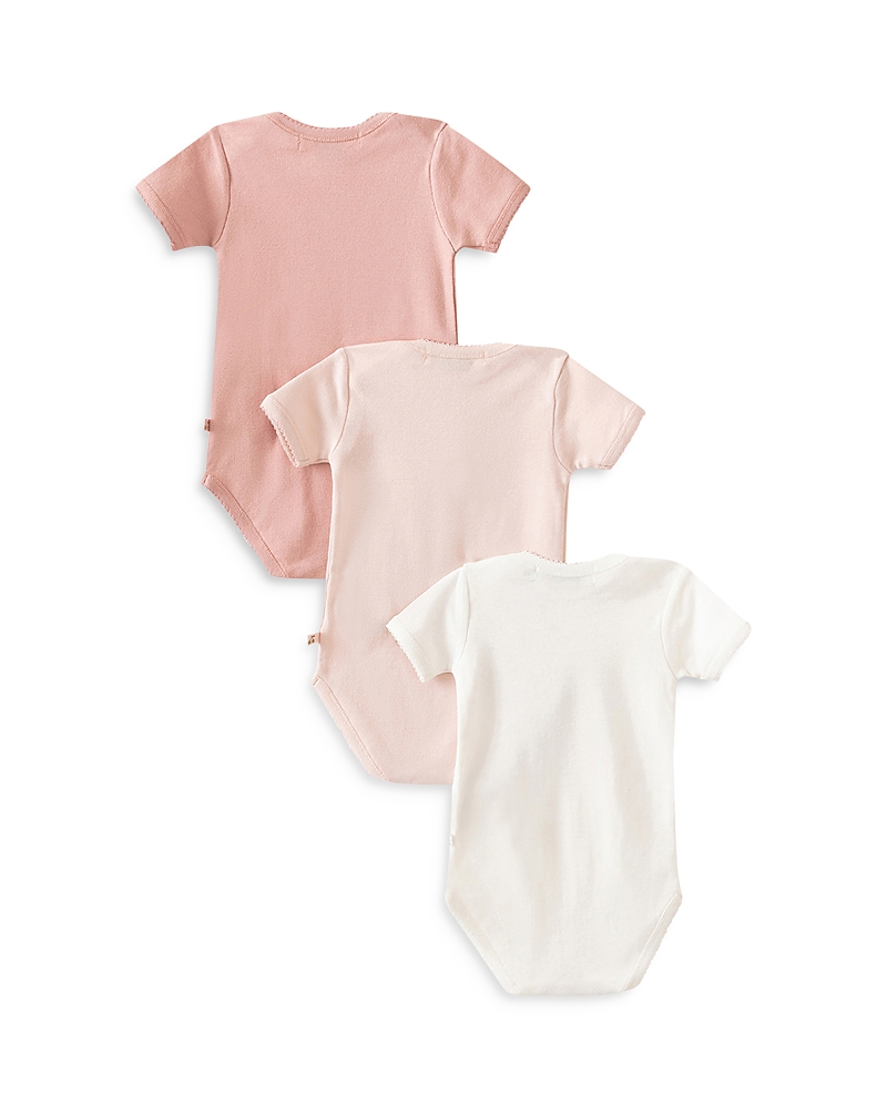 Bonpoint Unisex Bodysuit, Pack Of 3 - Baby In Rose Pale