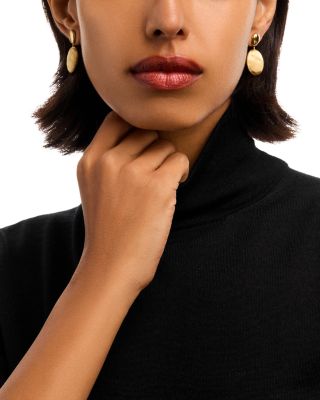 18K Yellow Gold Siviglia Polished & Textured Drop Earrings - Exclusive