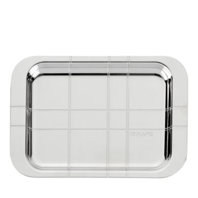 Graphik Silverplated Business Card Tray, 4" x 6"