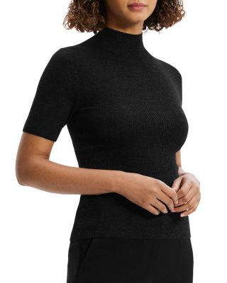 Leenda Short Sleeve Mock Neck Sweater