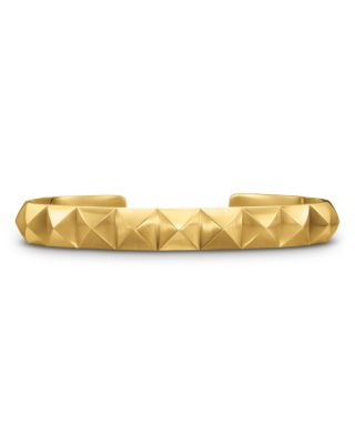 David Yurman - Men's Pyramid Cuff Bracelet in 18K Yellow Gold, 9.3mm