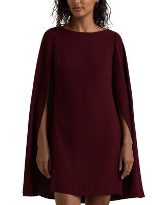 Ralph Lauren Cape Georgette Cocktail Dress | Bloomingdale's