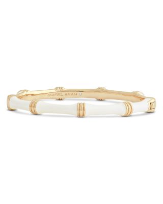 Enamel Bamboo Shaped Hinge Bangle Bracelet