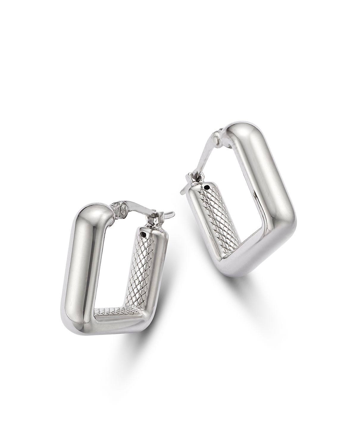 Bloomingdale's Fine Collection Polished Square Hoop Earrings