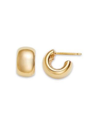 Polished Extra Small Huggie Hoop Earrings in 14K Yellow Gold