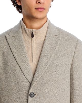 Sutton Wool &amp; Cashmere Herringbone Top Coat