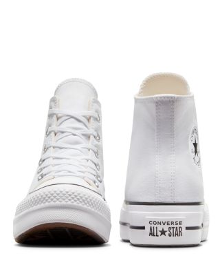 Women's Chuck Taylor All Star Hi Top Black & White Platform Sneakers