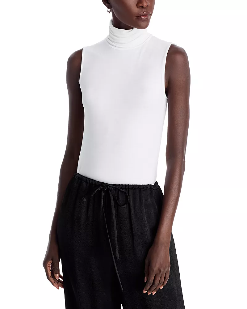 Majestic Filatures Sleeveless Turtleneck Top