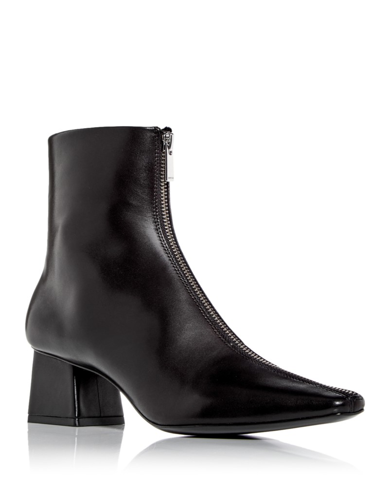 Simkhai Women's Ryder Zip Front Booties in Black