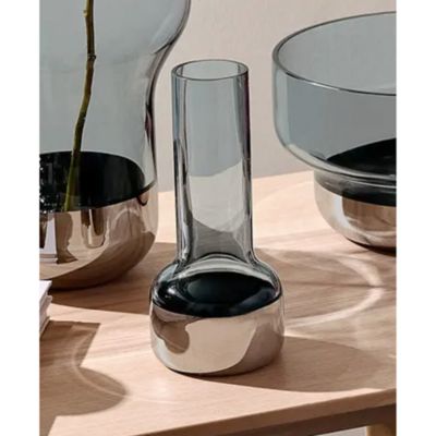 Contour Bud Vase, Steel Blue