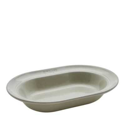 10&amp;quot; Oval Serving Dish, White Truffle