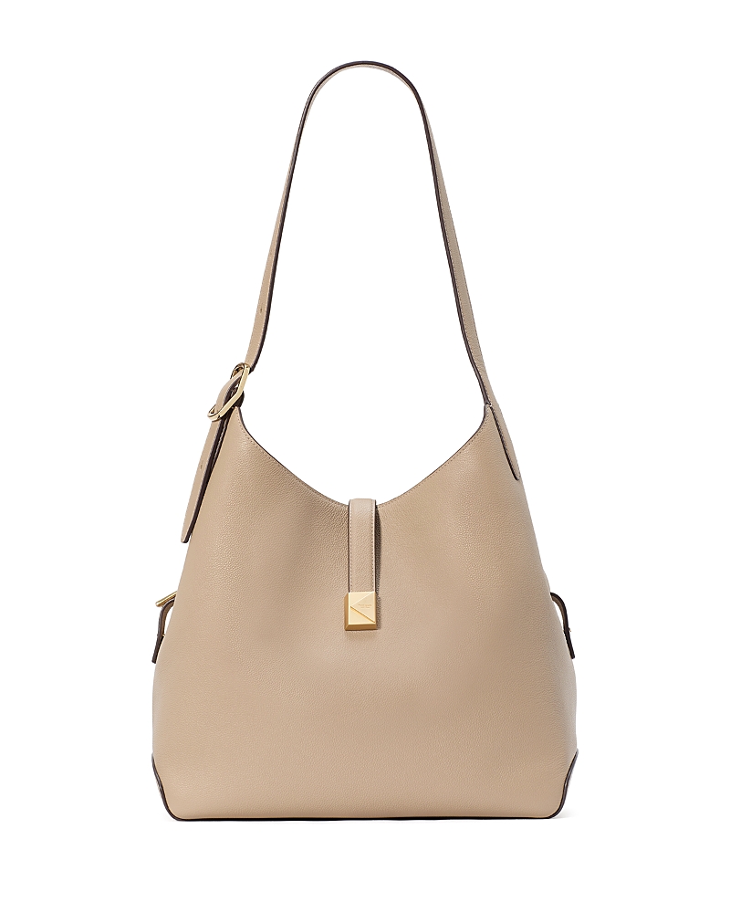 Kate Spade New York Deco Pebbled Leather Medium Shoulder Bag In Neutral
