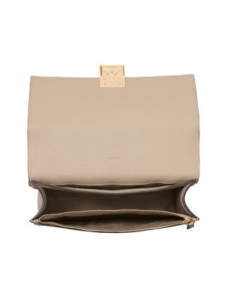 Deco Pebbled Leather Small Chain Shoulder Bag 